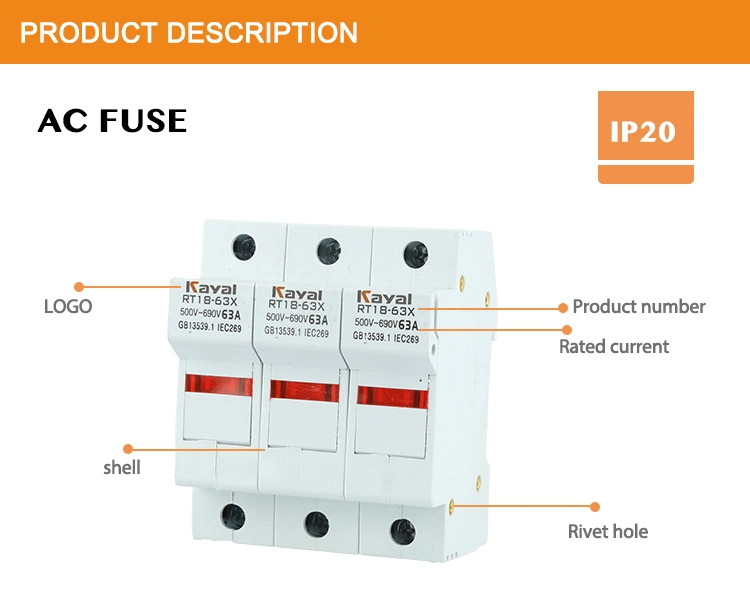 Free Sample PV Solar AC 1000V Fuse with Fuse Holder Box