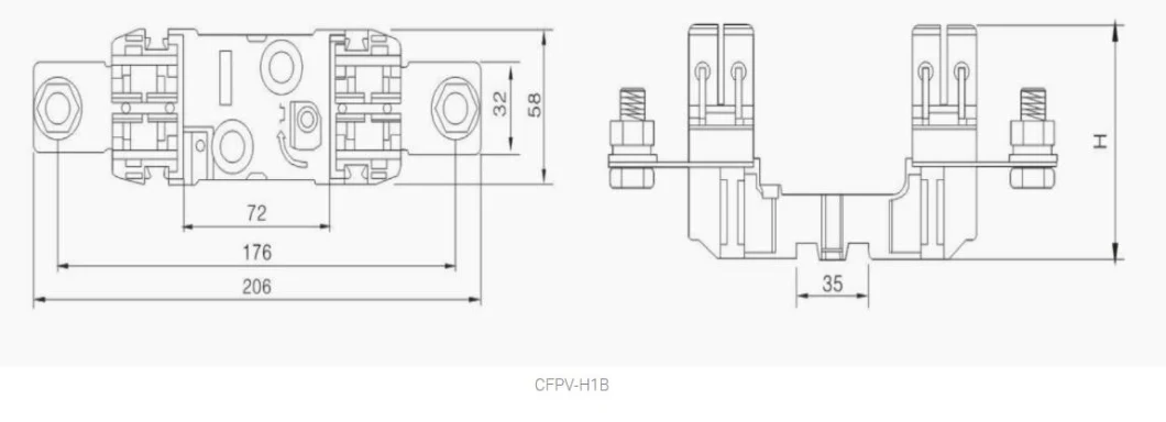 PV Nh Fuse Base Compact Nh Sizes